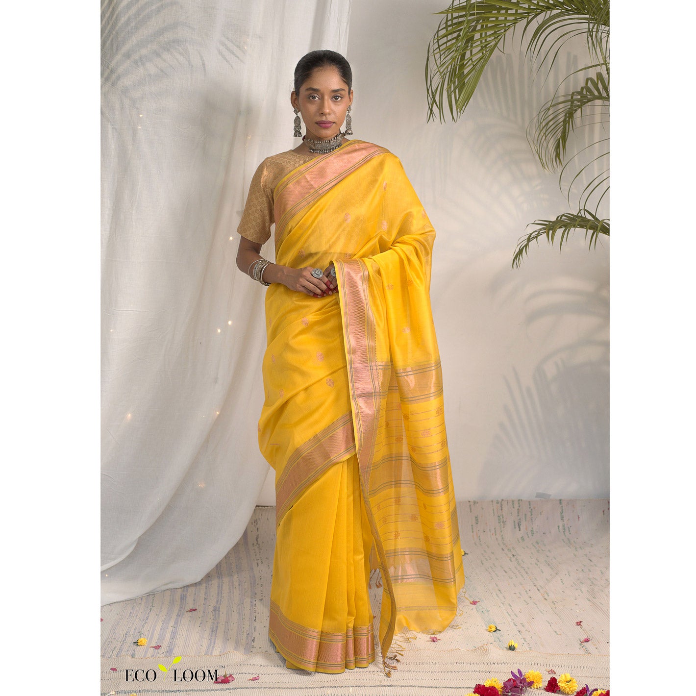 Morning light Ecoloom Silk Cotton Saree