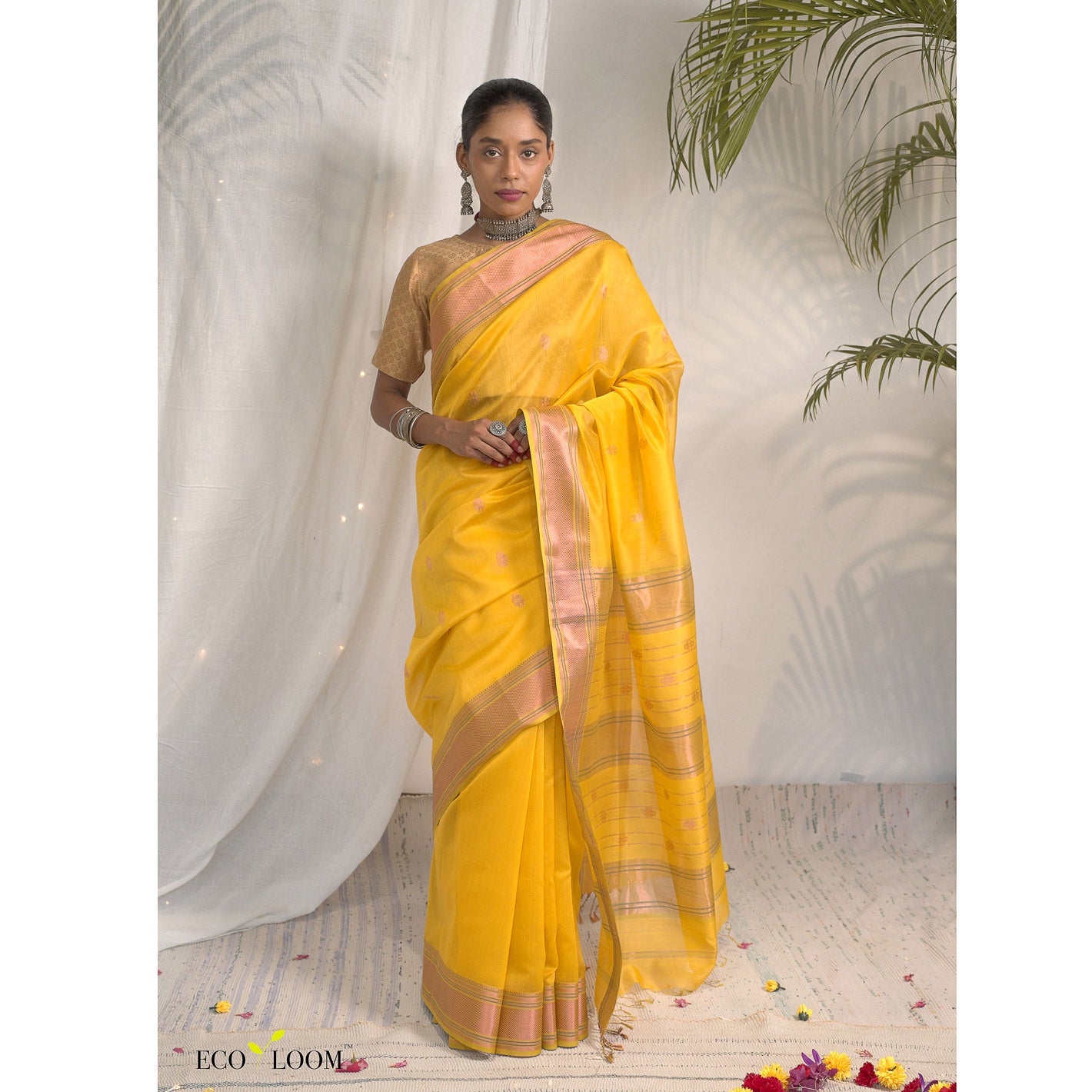 Harshingar Ecoloom Silk Cotton Saree