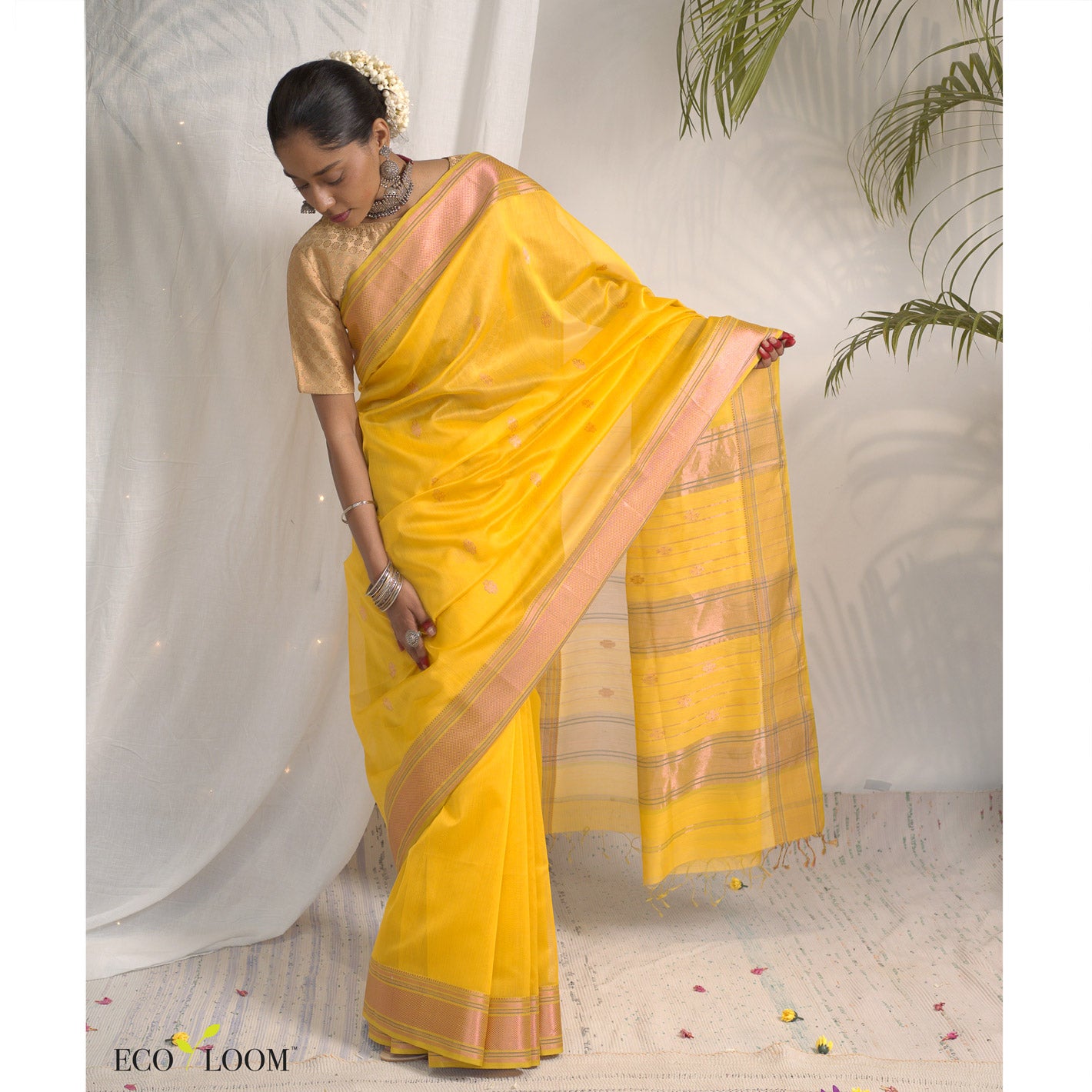Morning light Ecoloom Silk Cotton Saree