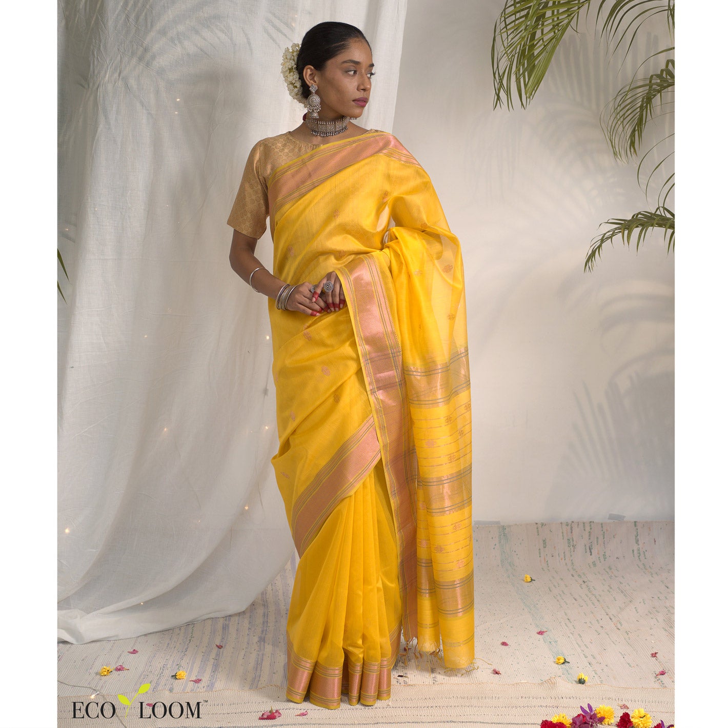 Morning light Ecoloom Silk Cotton Saree