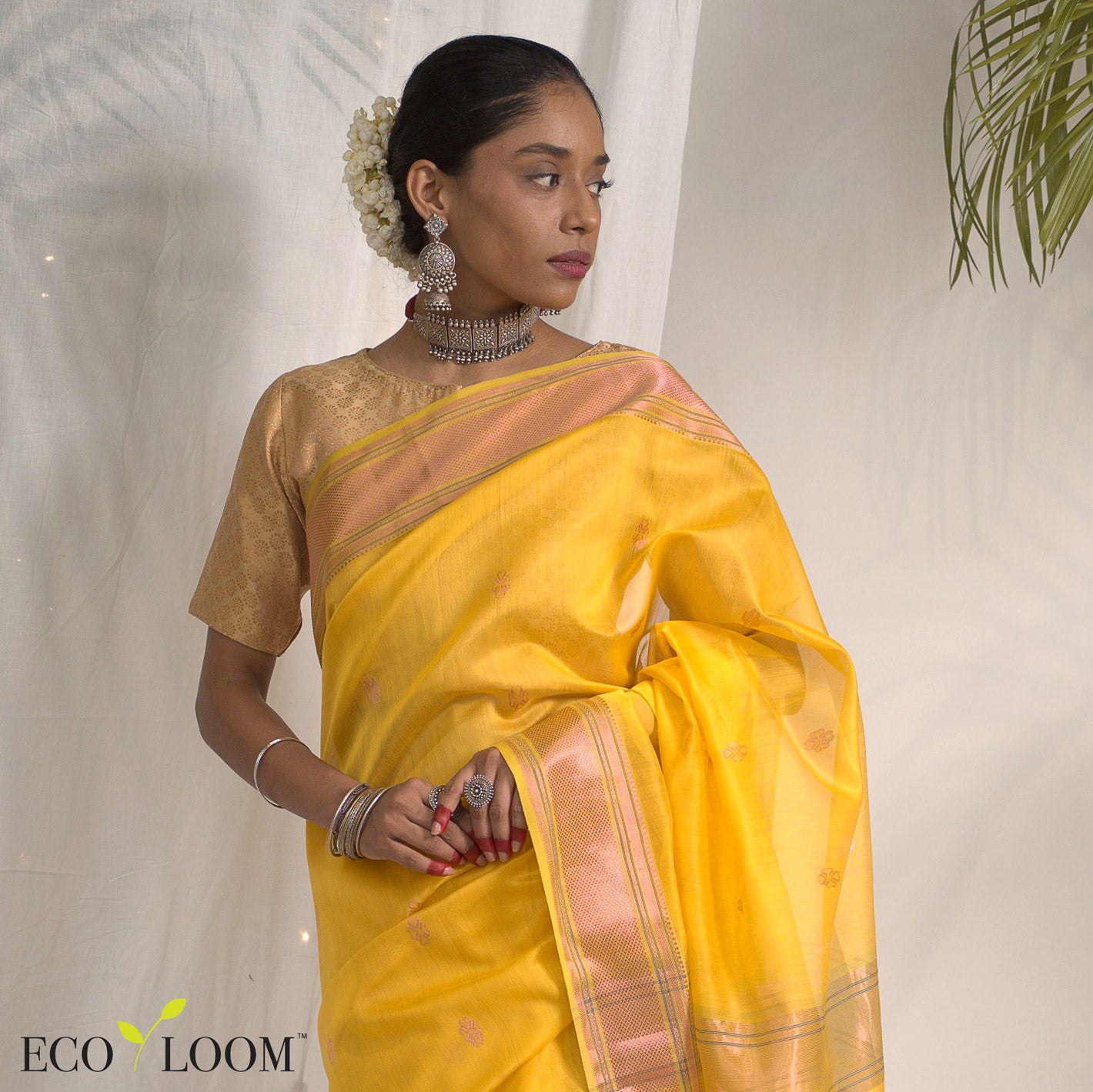 Morning light Ecoloom Silk Cotton Saree