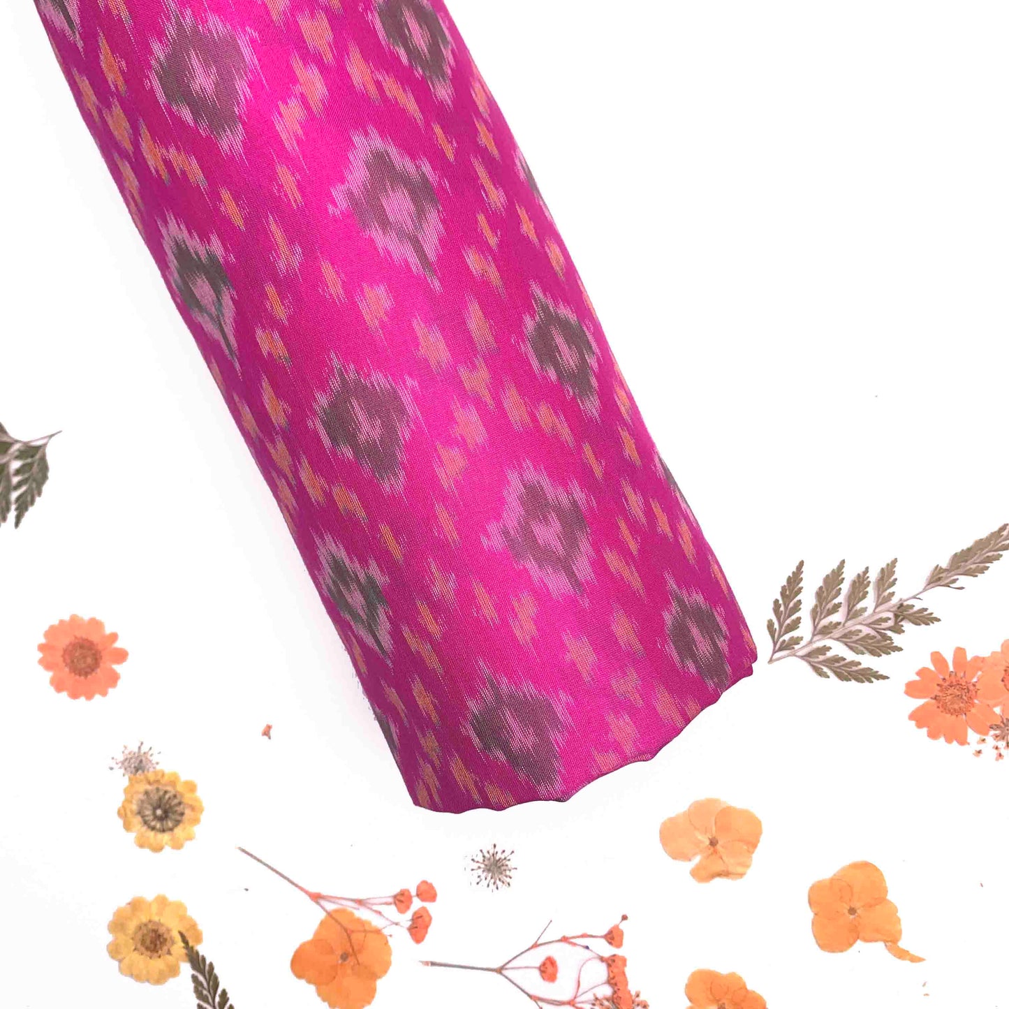 Blouse fabric Silk Ikat Rani Pink