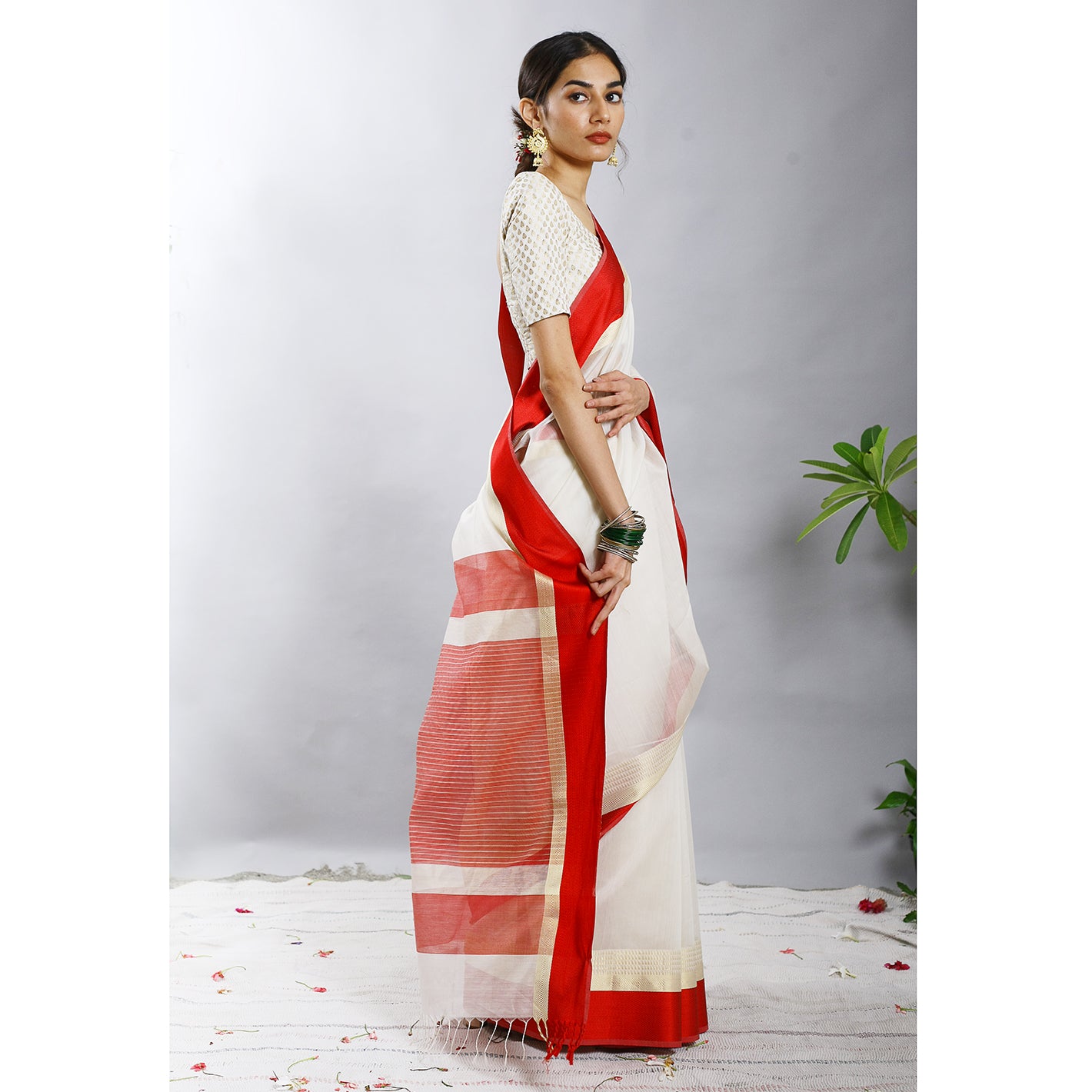 Dhunn Silk Cotton Ecoloom Saree