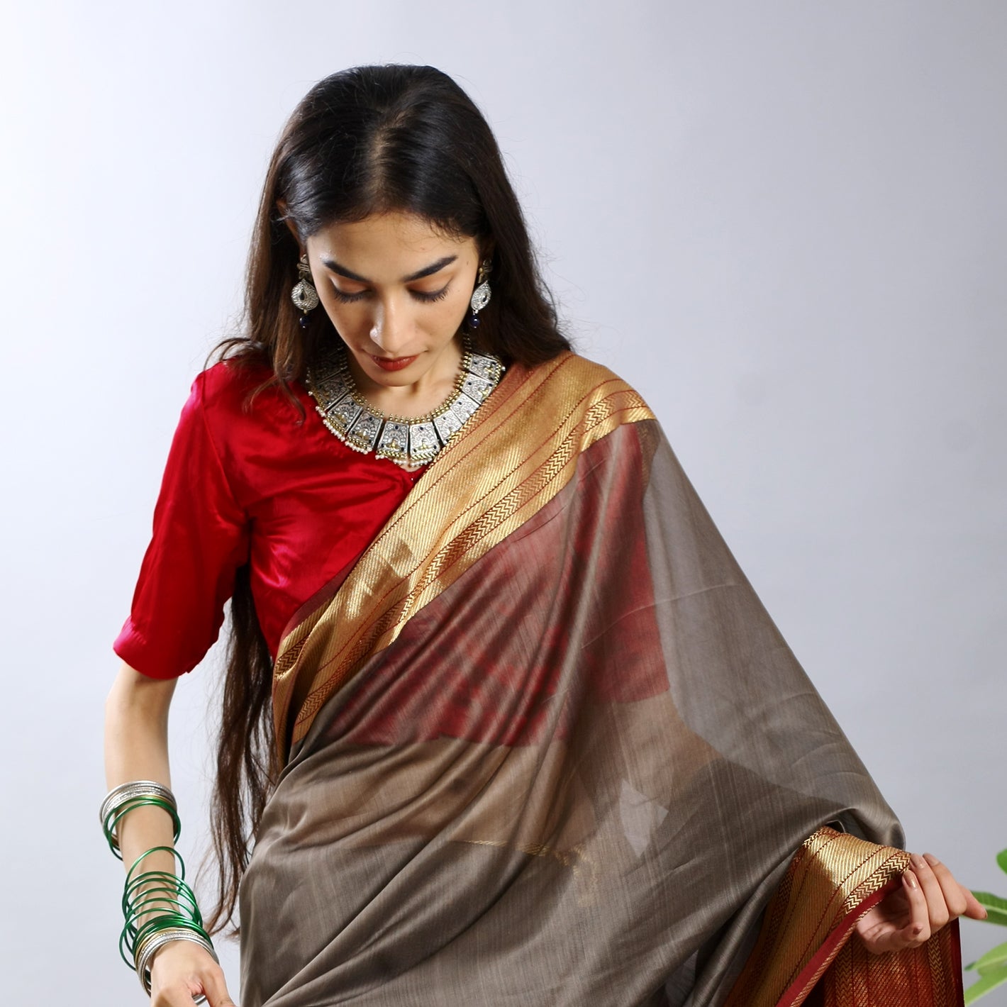 Rukmini Silk Cotton Ecoloom Saree