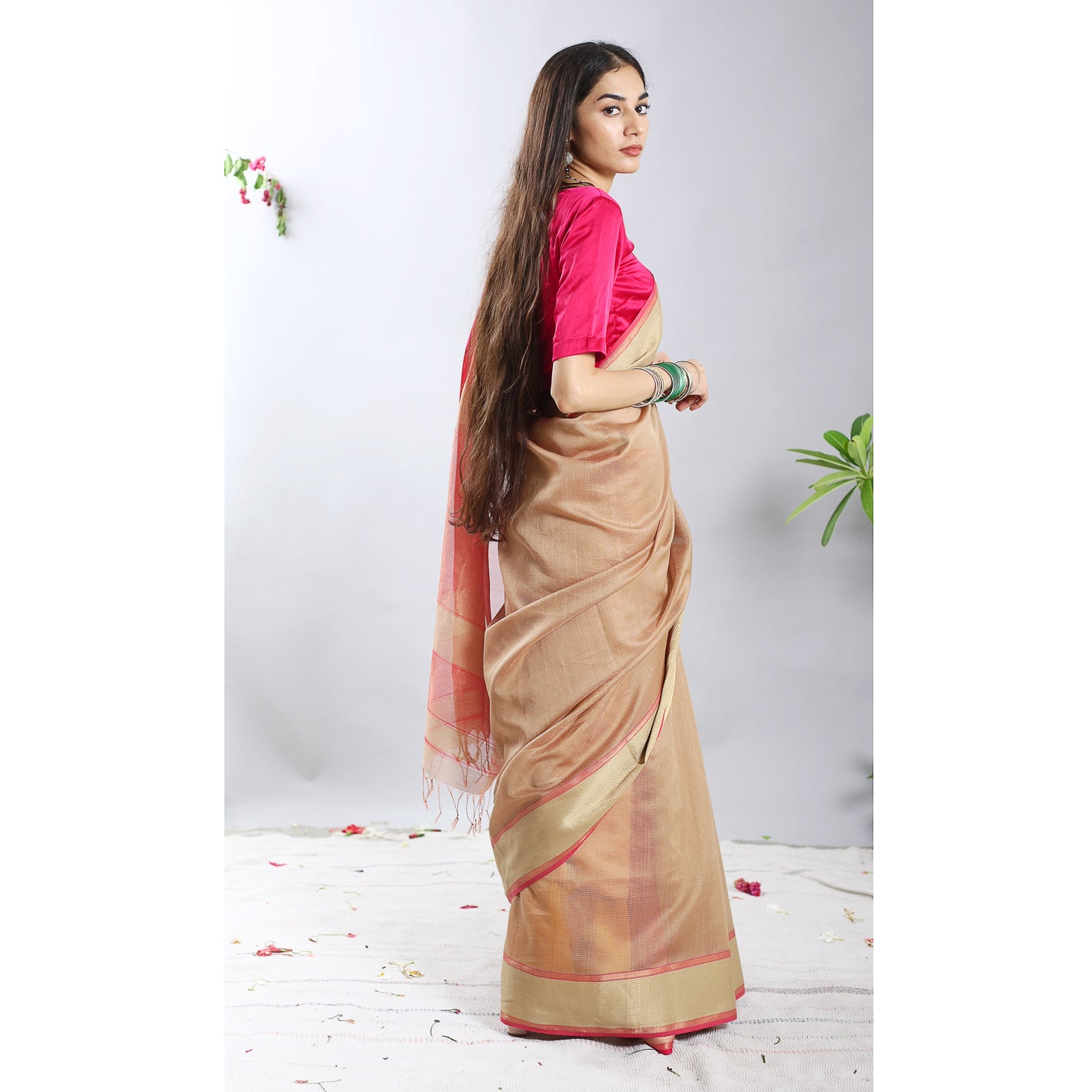 Tarranum Tissue Silk Cotton Ecoloom Saree