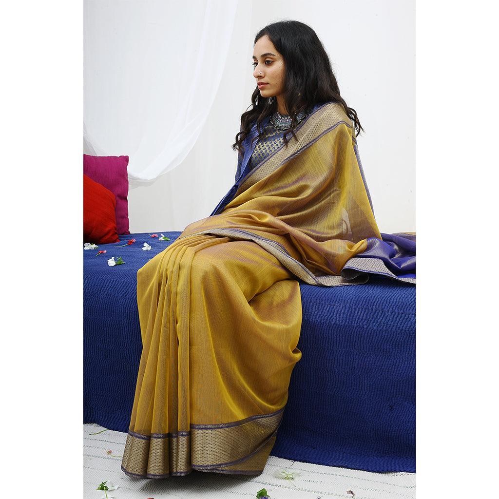 Honeydew Ecoloom Silk Cotton Saree