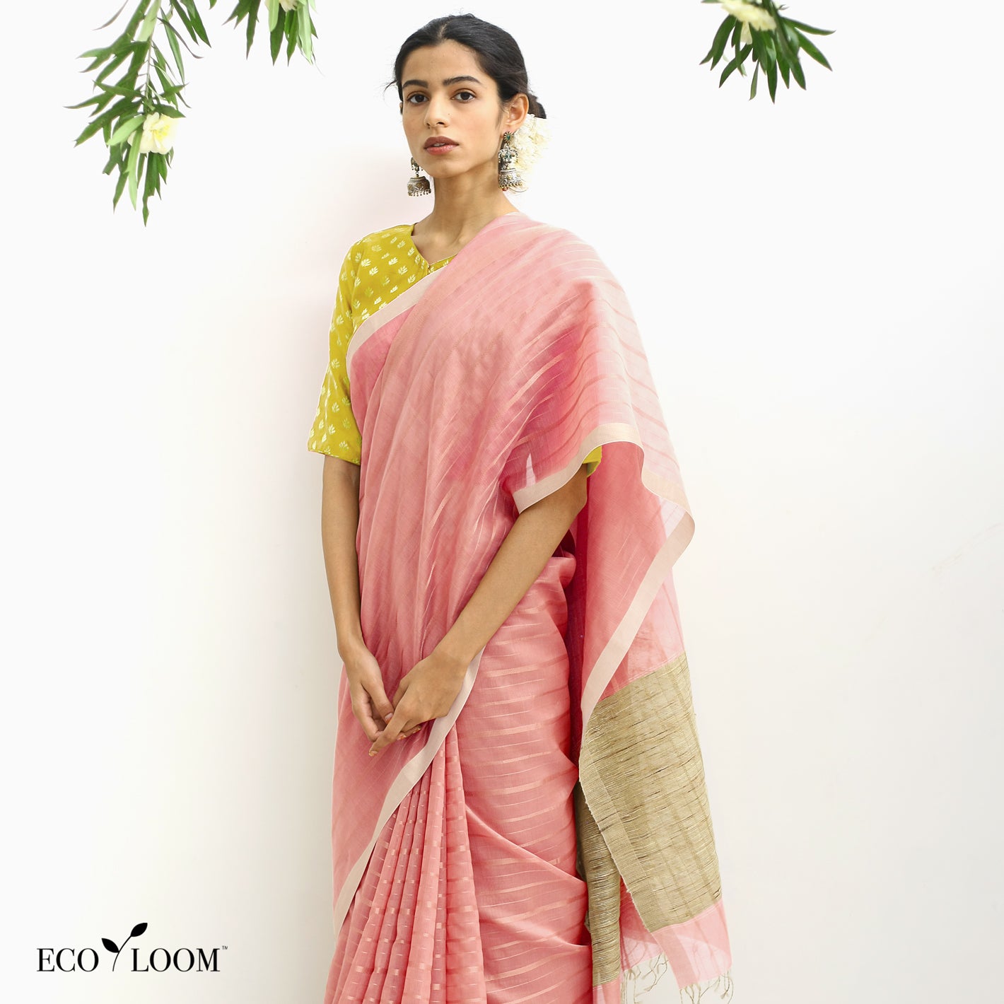 Manjishtha Ecoloom Maheshwari Silk Handloom Saree