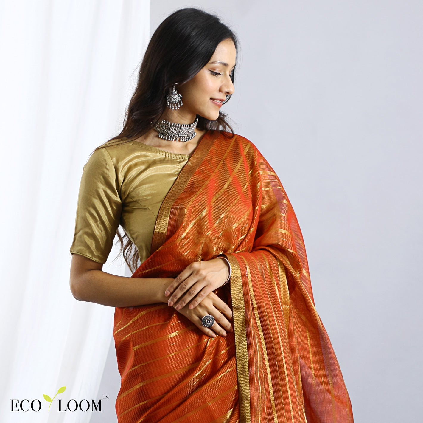 Pasha Silk Tissue Ecoloom Saree
