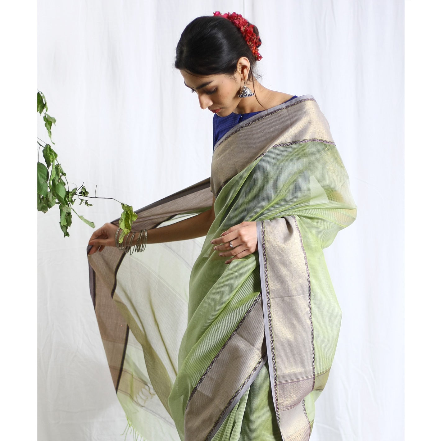Taar Ecoloom Cotton Silk Saree