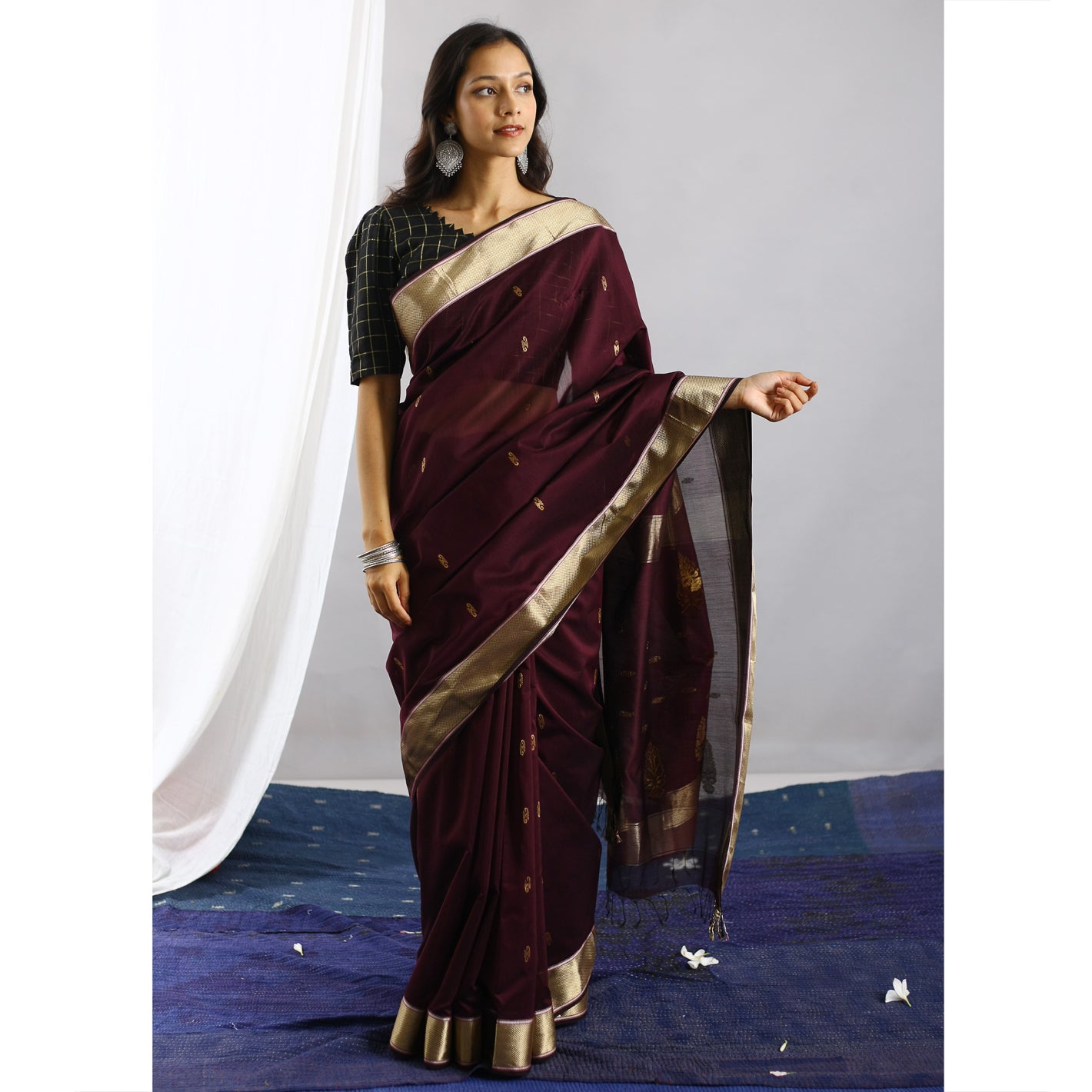 Geru Ecoloom Silk Cotton Handloom Saree