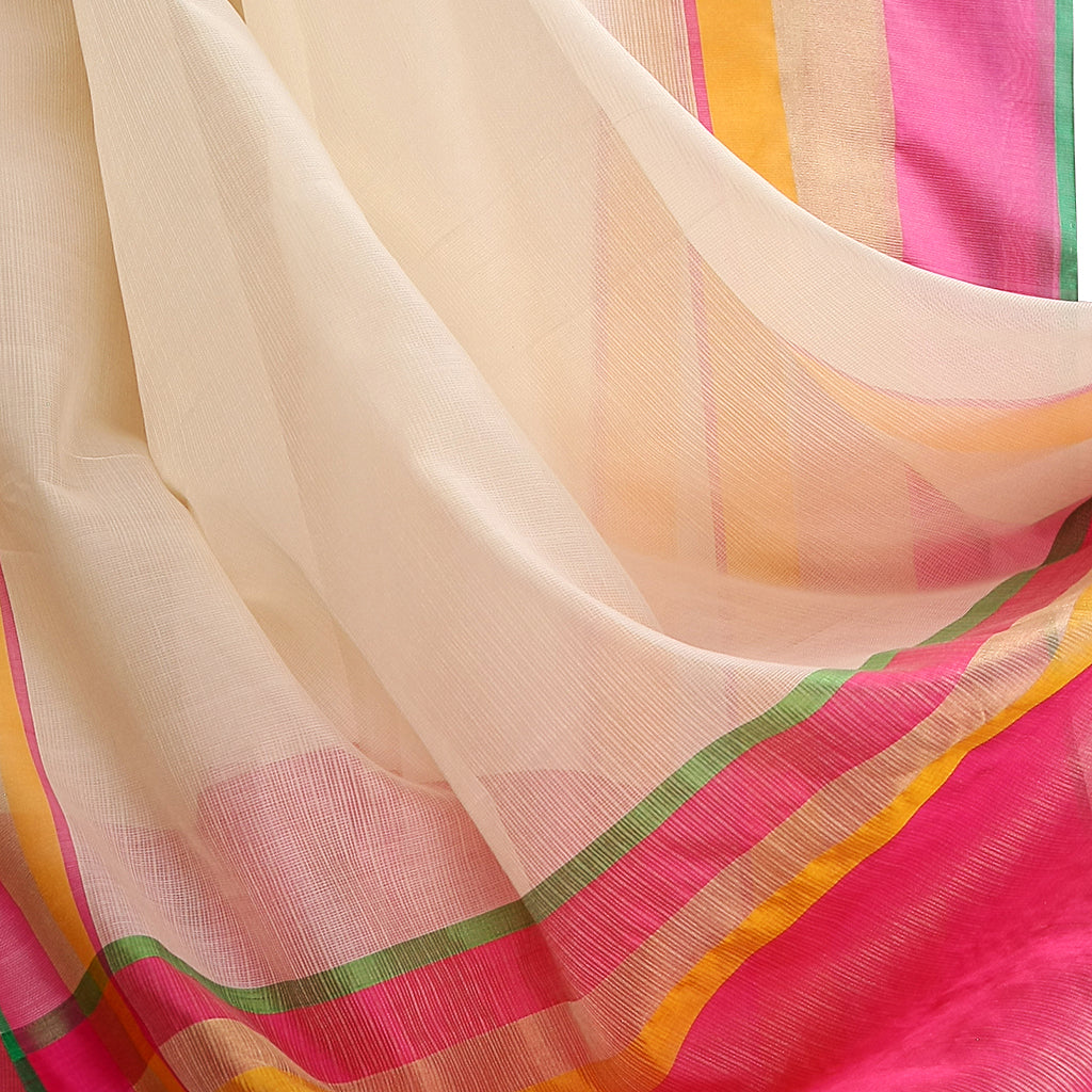 Jasmine Ecoloom Maheshwari Saree