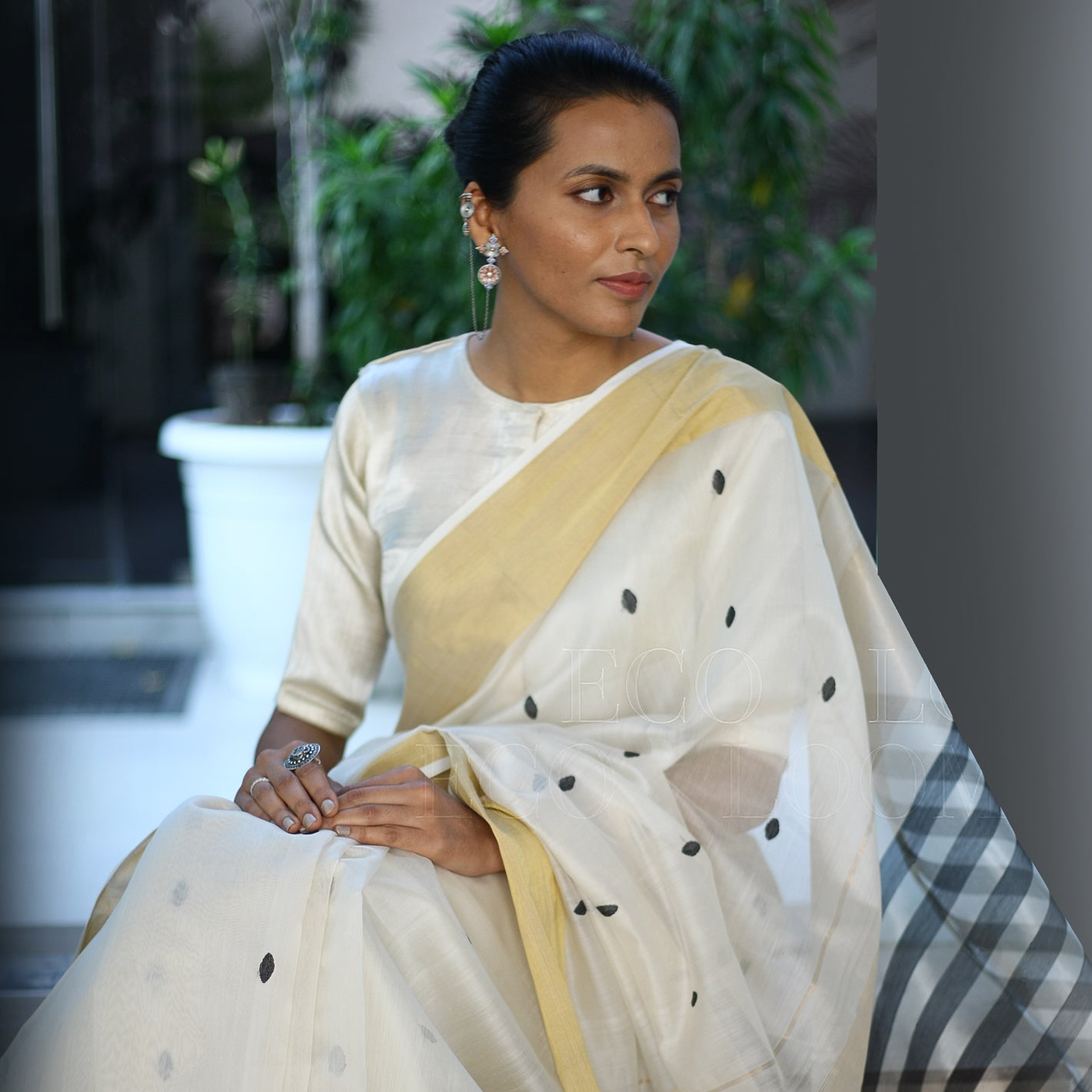 Madhubala Silk Cotton Handwoven Saree