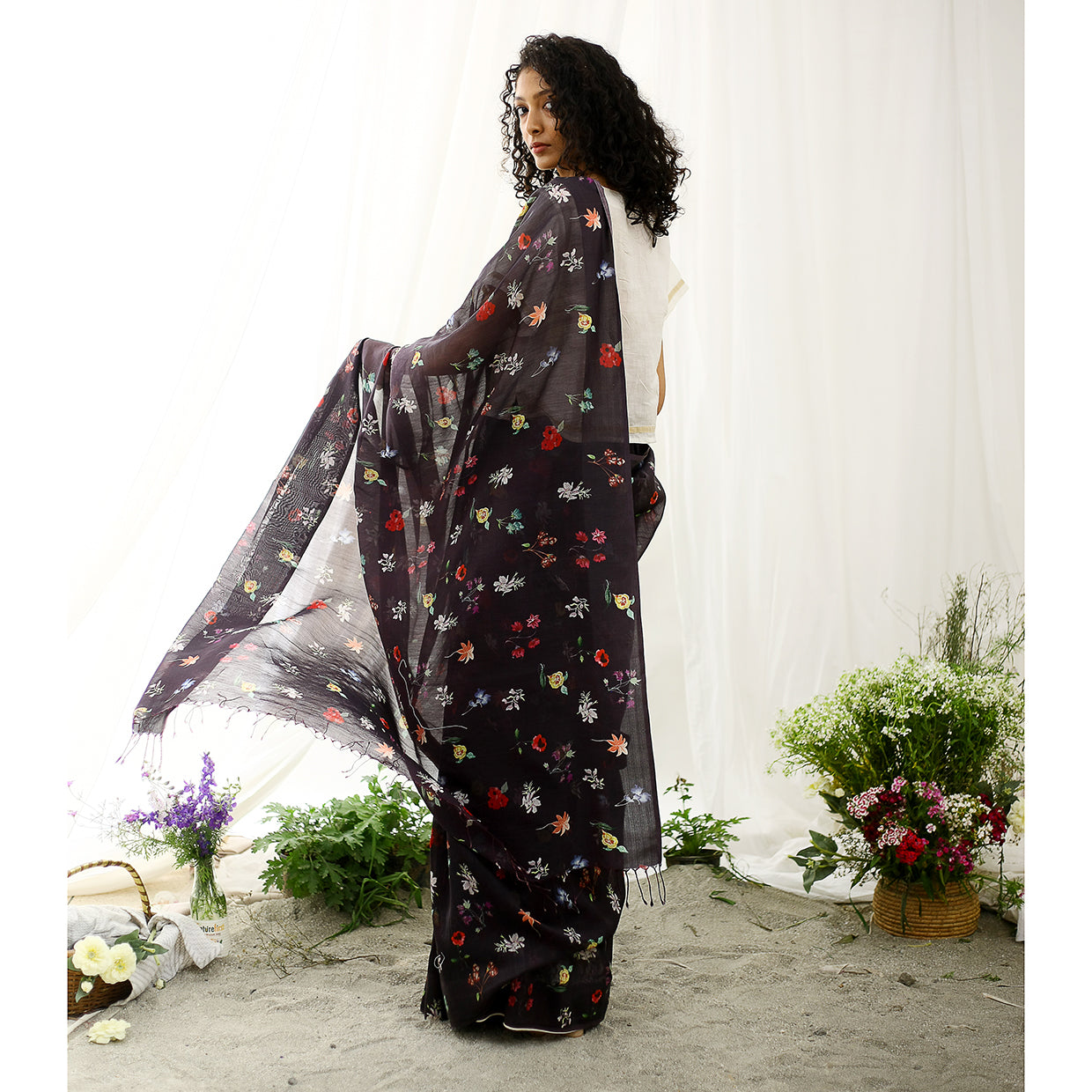 Koel Ecoloom Floral Printed Saree