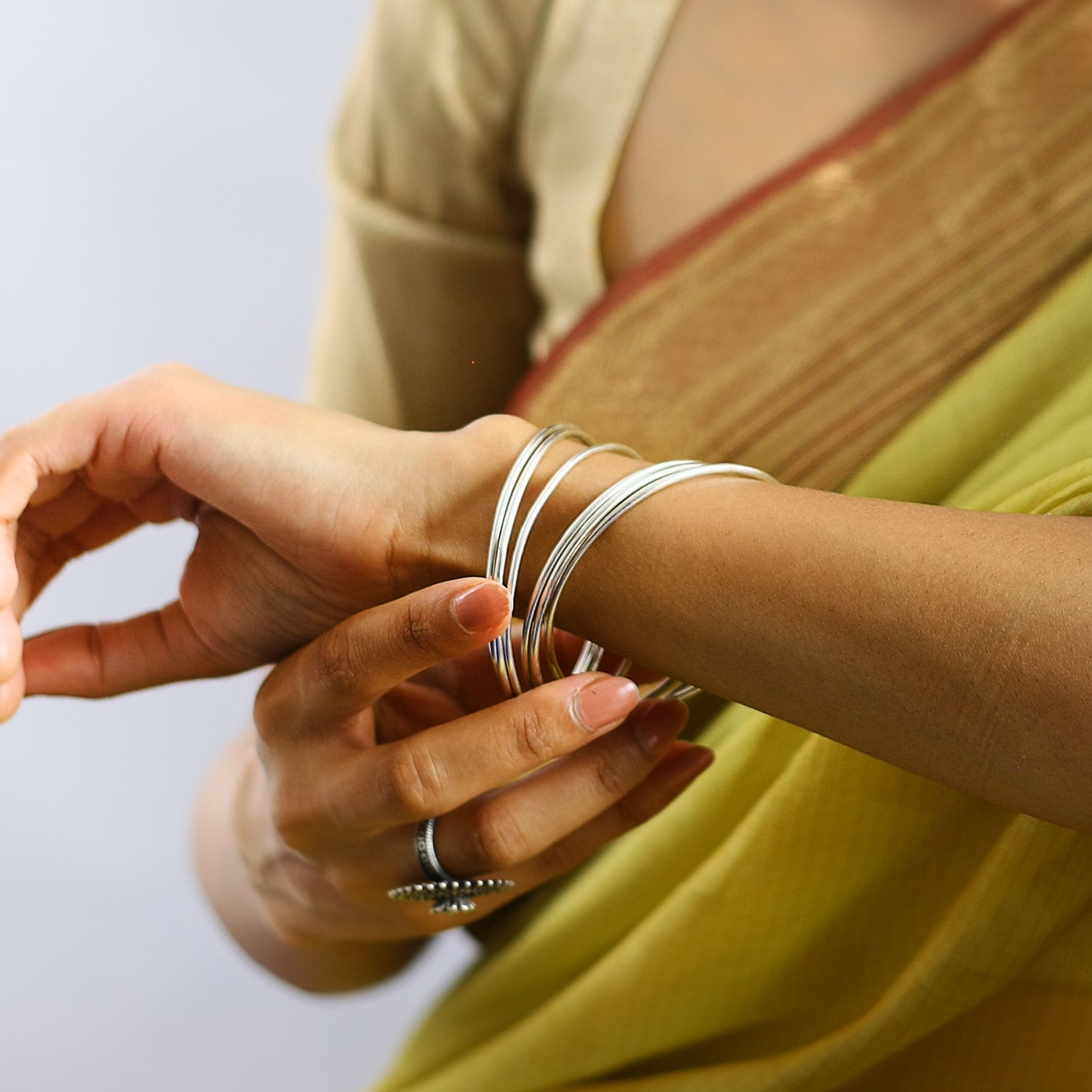 Sita Bangles In Silver