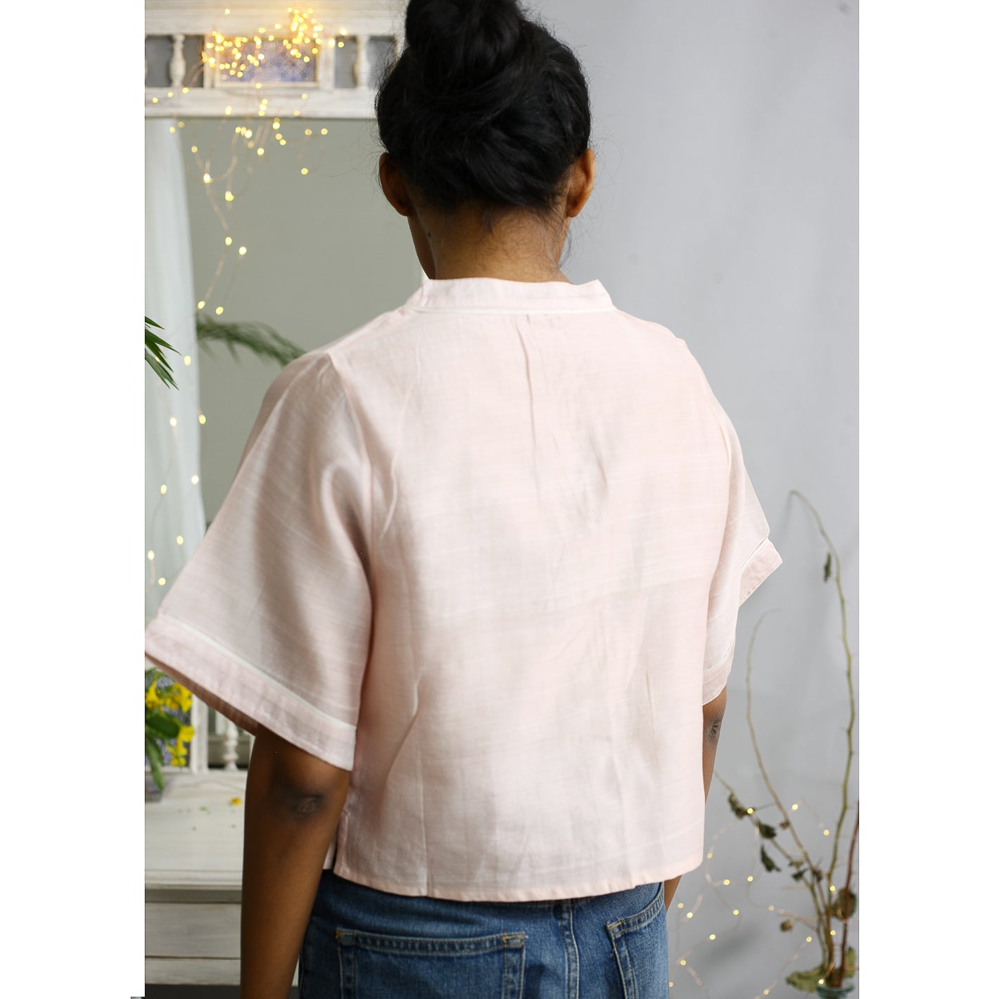 Dill Ecoloom Cotton Silk Crop Top