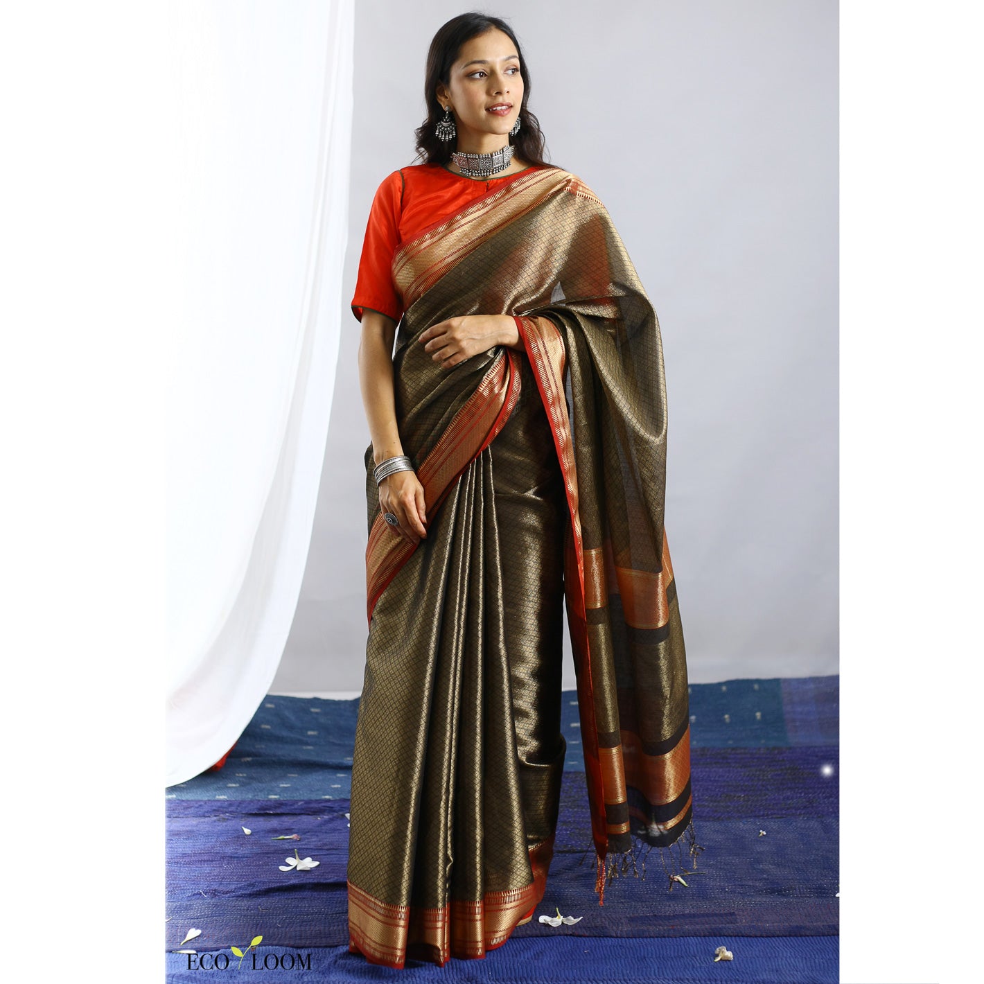 Amer Silk Tissue Ecoloom Saree