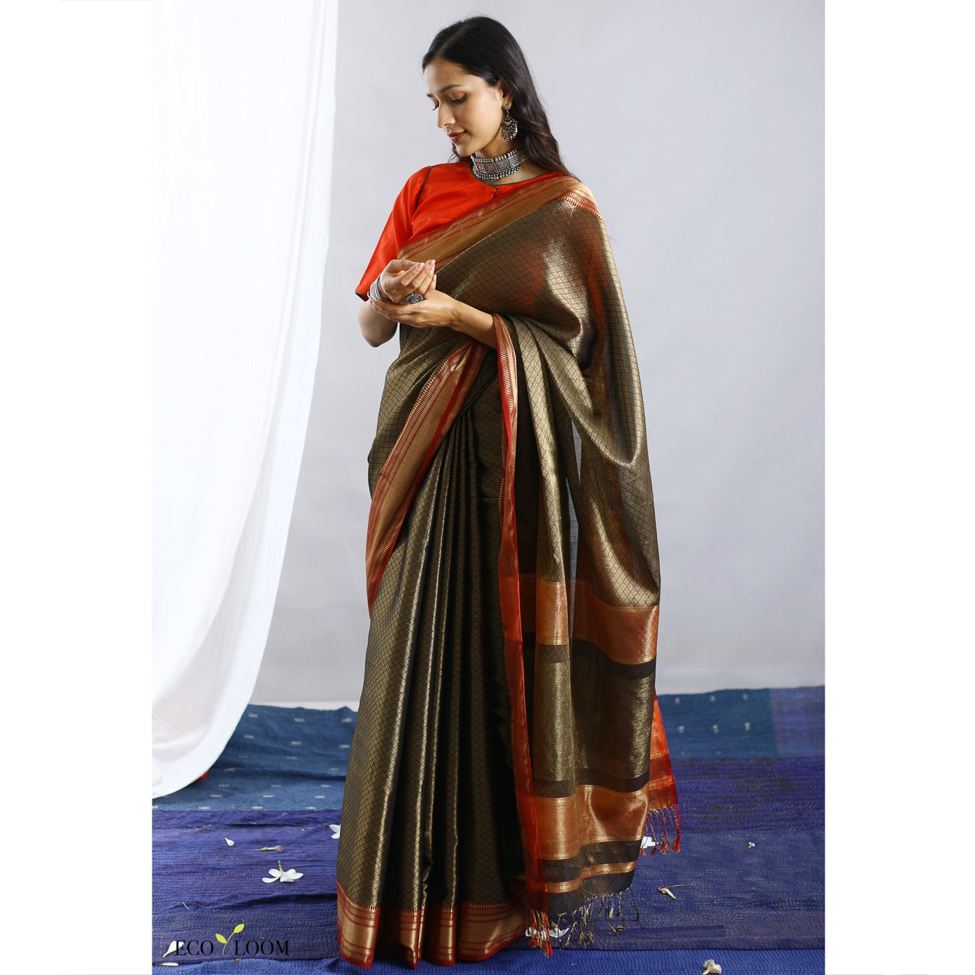 Amer Silk Tissue Ecoloom Saree