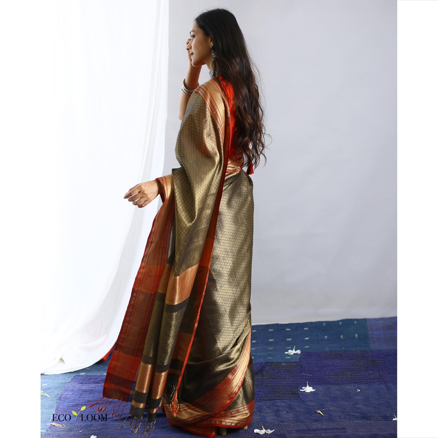 Amer Silk Tissue Ecoloom Saree