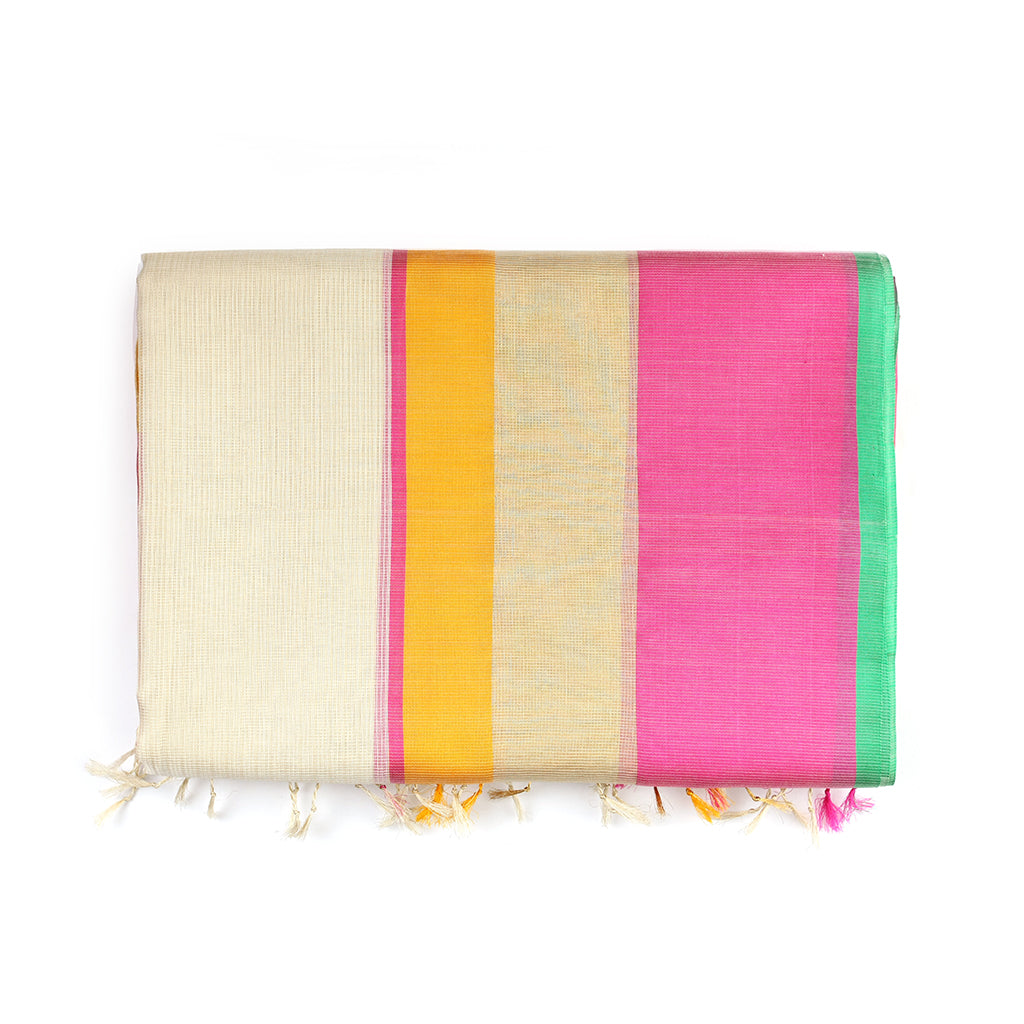 Jasmine Ecoloom Maheshwari Saree