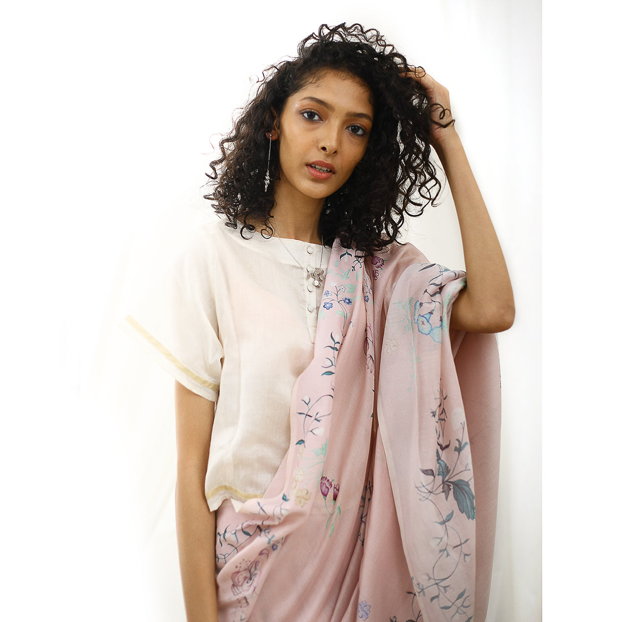 Magpie Ecoloom Floral Printed Saree