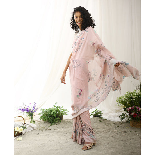 Magpie Ecoloom Floral Printed Saree