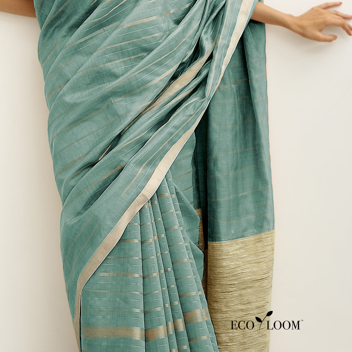 Lemon Grass Ecoloom Maheshwari Silk Handloom Saree