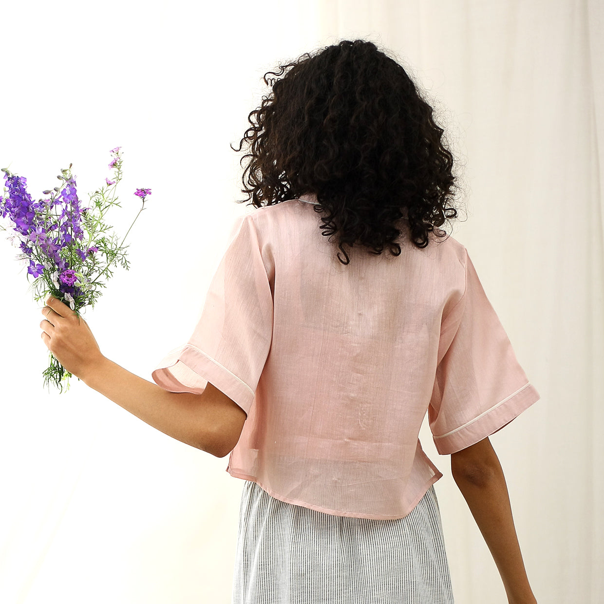 Dill Ecoloom Cotton Silk Crop Top