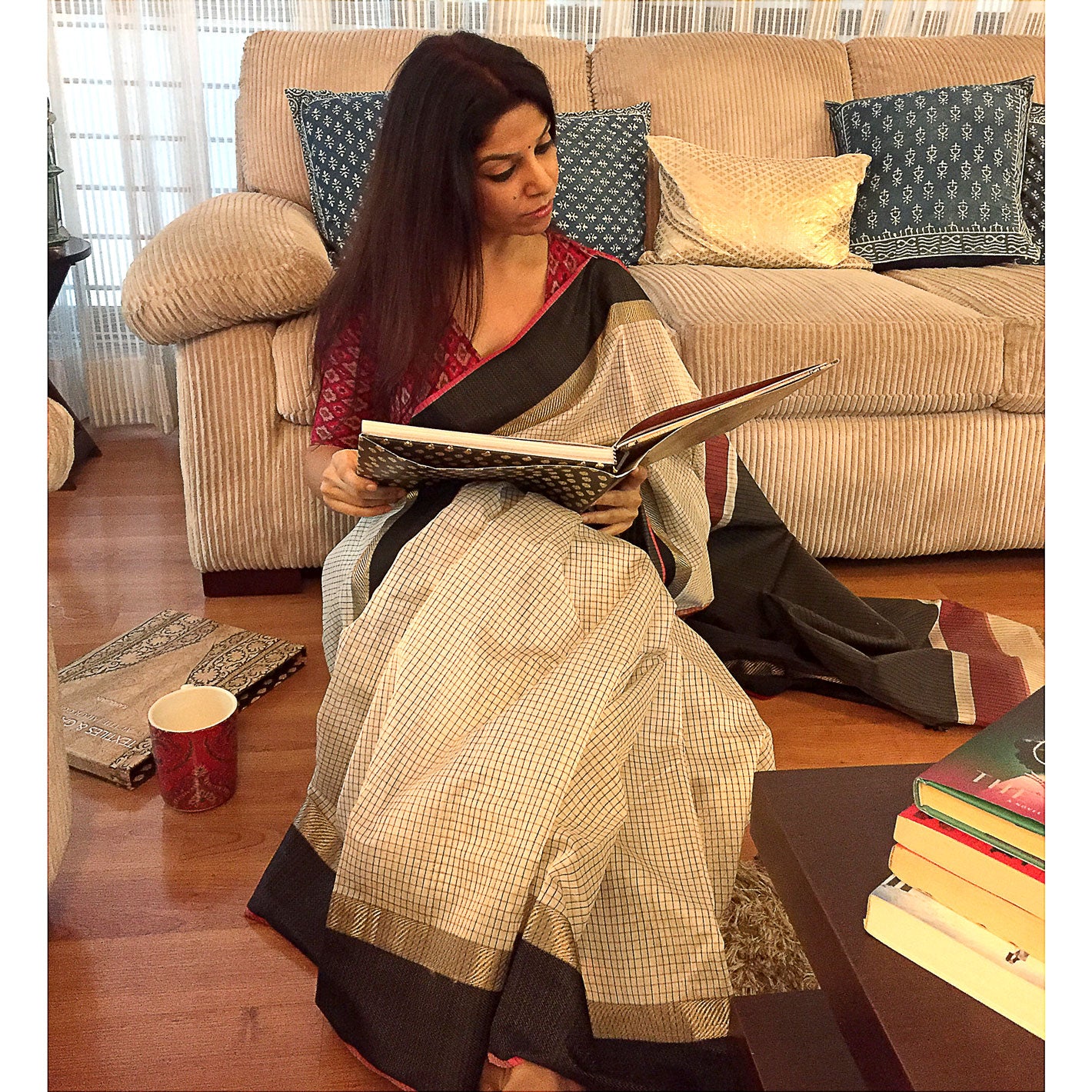 Taan Ecoloom Maheshwari Saree