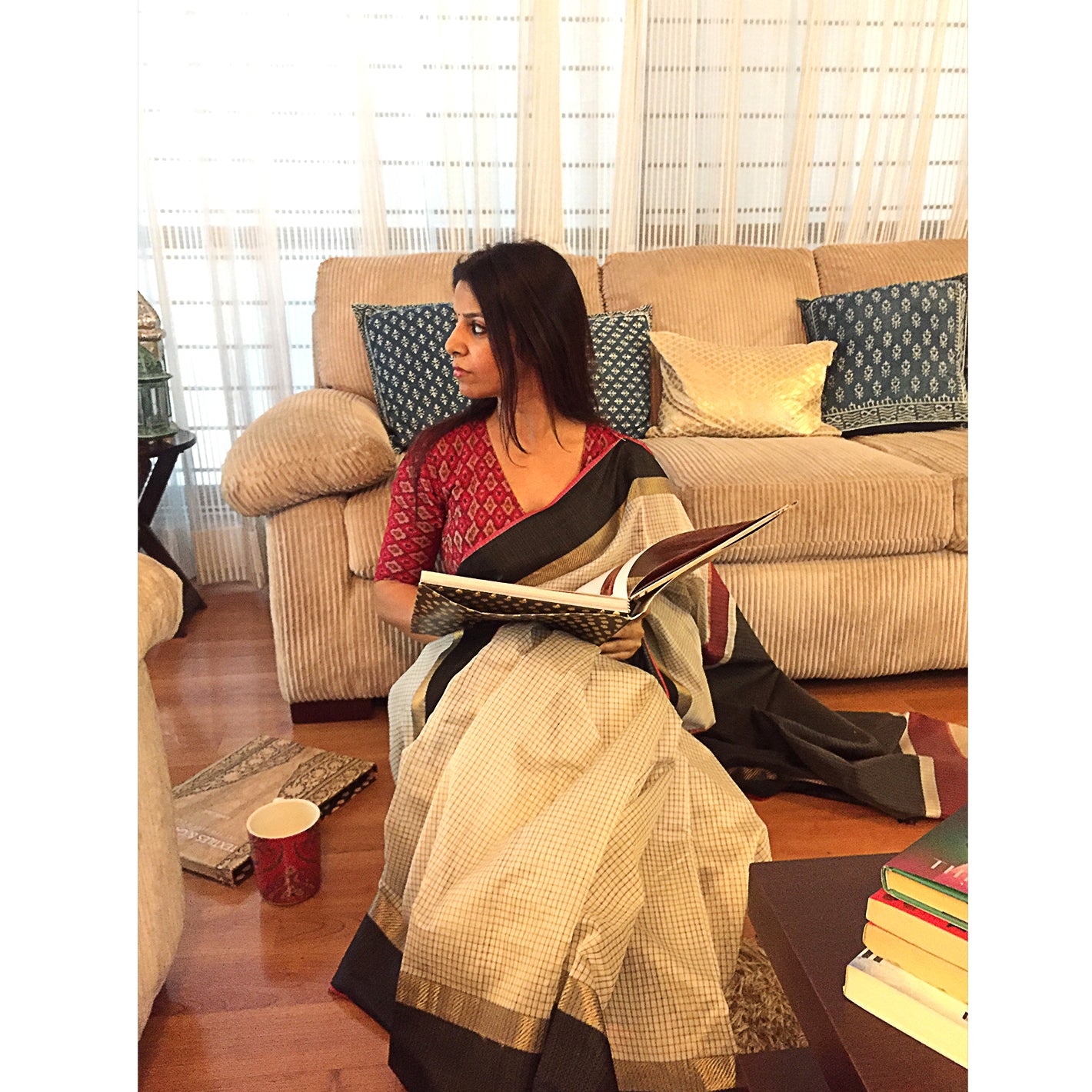 Taan Ecoloom Maheshwari Saree