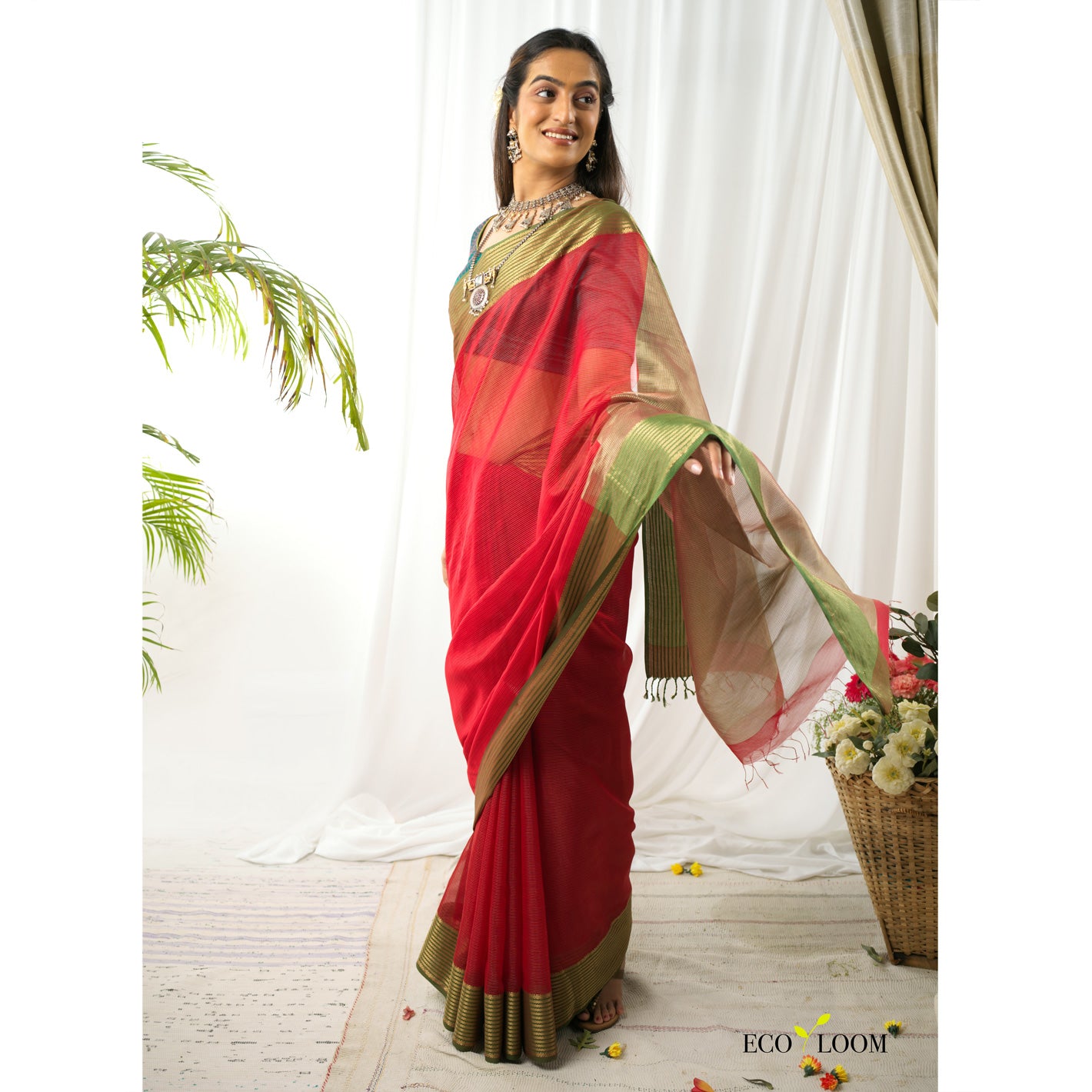 Amirtha Ecoloom Cotton Silk Handloom Saree