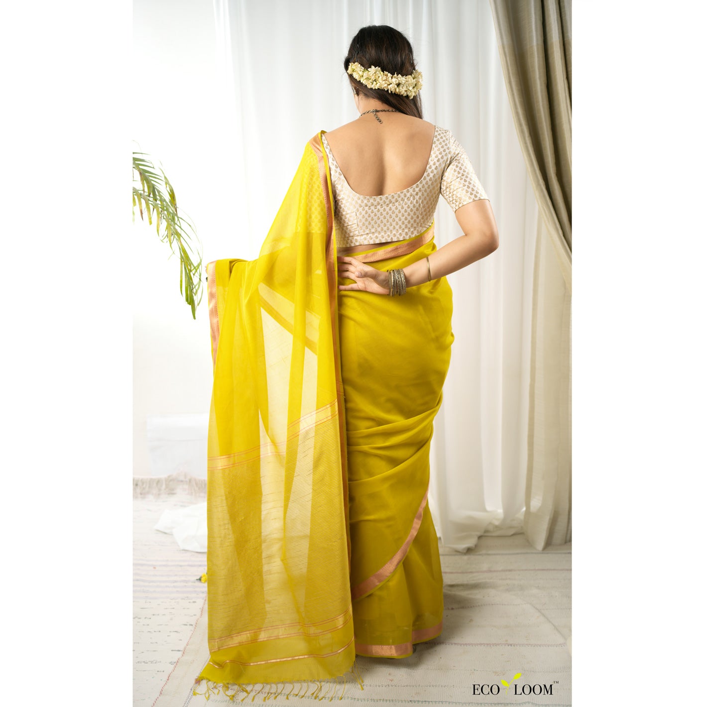 Kaner Ecoloom Cotton Silk Handloom Saree