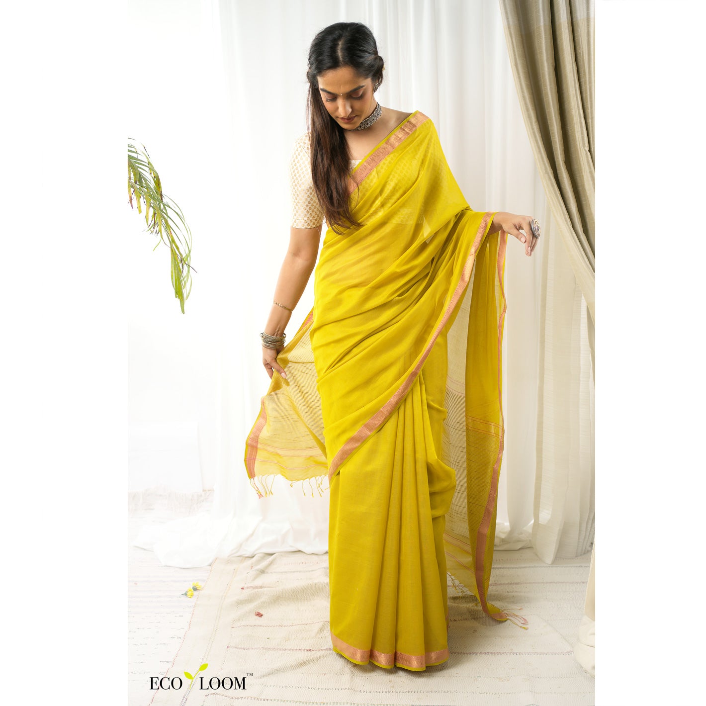 Kaner Ecoloom Cotton Silk Handloom Saree