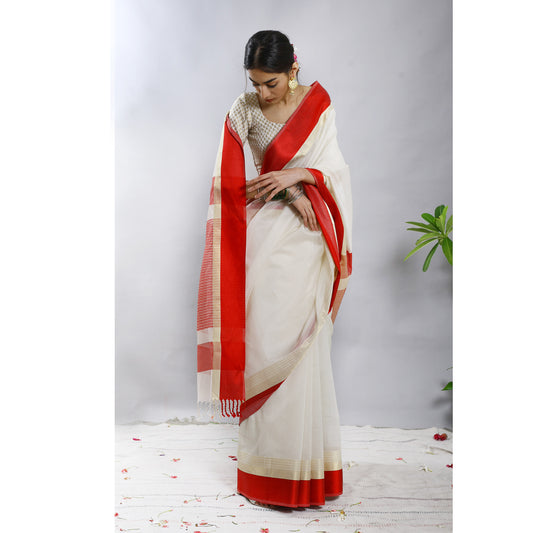 Dhunn Silk Cotton Ecoloom Saree